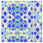 Modernes Abstraktes Blue Diamond-Gewebe Stoff (Nahaufnahme)