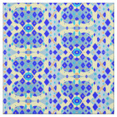 Modernes Abstraktes Blue Diamond-Gewebe Stoff (Muster)