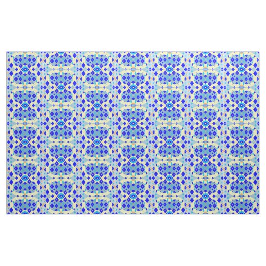 Modernes Abstraktes Blue Diamond-Gewebe Stoff (Fat Quarter (45,7 x 55,9 cm))