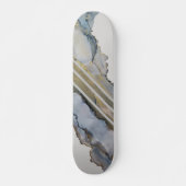 Modernes Abstraktes Blue Ink Design Skateboard (Vorne)