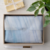 Modernes Abstraktes Blue Ombre Wasserfarbmuster Seidenpapier (Geschenk)