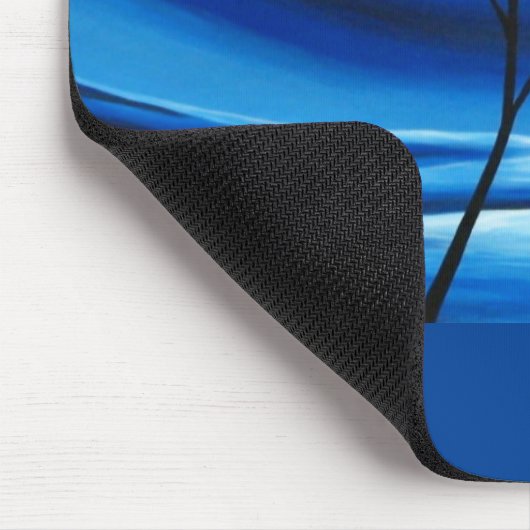 Modernes Abstraktes Blue Sky Tree Elegantes Templa Mousepad (Ecke)