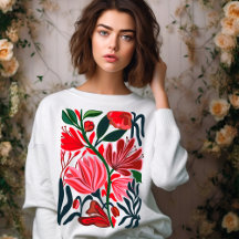 Modernes abstraktes, blumenfarbenes Sweatshirt