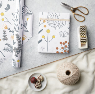 Modernes Abstraktes, blumenfreies Muster Geschenkpapier