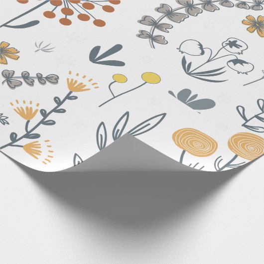 Modernes Abstraktes, blumenfreies Muster Geschenkpapier (Ecke)