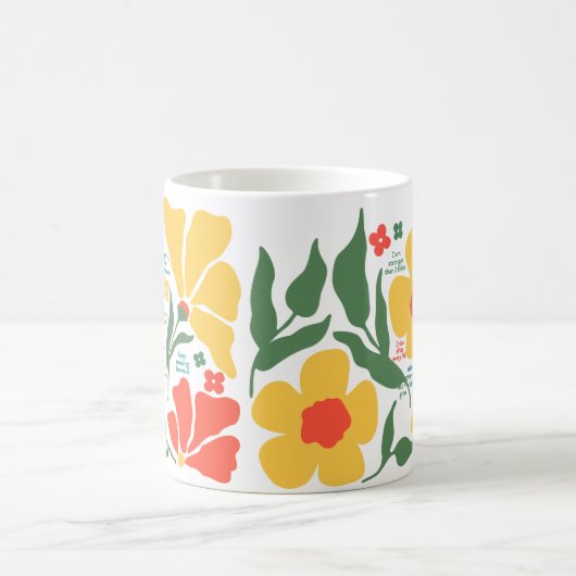 Modernes Abstraktes Blumengeschenk, positive Bestä Kaffeetasse (Mittel)
