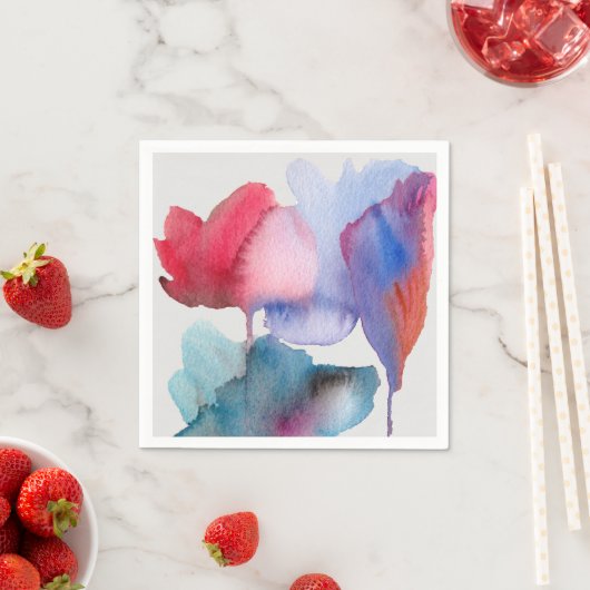 Modernes abstraktes Blumengeschirr Serviette (Beispiel)