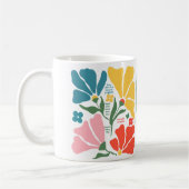 Modernes Abstraktes Blumenlehrergeschenk mit Inspi Kaffeetasse (Links)