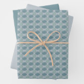 Modernes Abstraktes Blumenmuster Blauer Lavendel G Geschenkpapier Set (Beispiel)