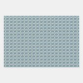 Modernes Abstraktes Blumenmuster Blauer Lavendel G Geschenkpapier Set (Vorderseite)