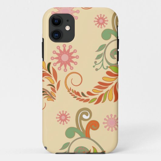 Modernes Abstraktes Blumenmuster Case-Mate iPhone Hülle (Rückseite)