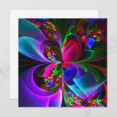 Modernes Abstraktes Blumenmuster Red Blue #12 (Vorne/Hinten)