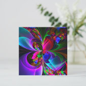 Modernes Abstraktes Blumenmuster Red Blue #12 (Stehend Vorderseite)