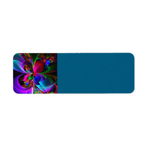 Modernes Abstraktes Blumenmuster Red Blue #12