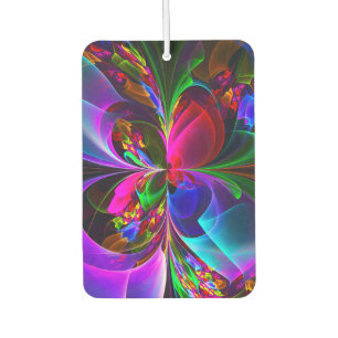 Modernes Abstraktes Blumenmuster Red Blue #12 Autolufterfrischer