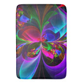 Modernes Abstraktes Blumenmuster Red Blue #12 Badematte (Vorderseite Vertikal)