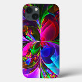 Modernes Abstraktes Blumenmuster Red Blue #12 Case-Mate iPhone Hülle (Rückseite)