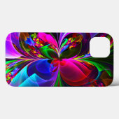Modernes Abstraktes Blumenmuster Red Blue #12 Case-Mate iPhone Hülle (Rückseite (Horizontal))