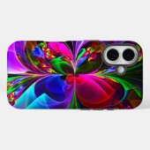 Modernes Abstraktes Blumenmuster Red Blue #12 Case-Mate iPhone Hülle (Rückseite (Horizontal))