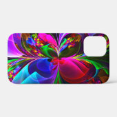 Modernes Abstraktes Blumenmuster Red Blue #12 Case-Mate iPhone Hülle (Rückseite (Horizontal))