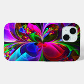 Modernes Abstraktes Blumenmuster Red Blue #12 Case-Mate iPhone Hülle (Rückseite (Horizontal))