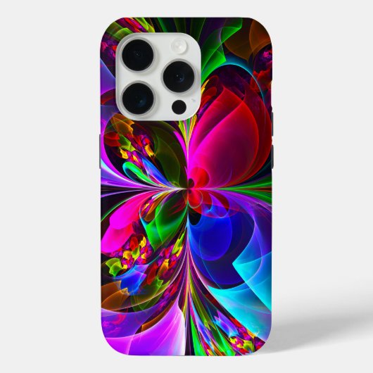 Modernes Abstraktes Blumenmuster Red Blue #12 Case-Mate iPhone Hülle (Rückseite)