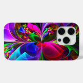 Modernes Abstraktes Blumenmuster Red Blue #12 Case-Mate iPhone Hülle (Rückseite (Horizontal))