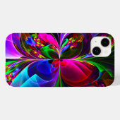 Modernes Abstraktes Blumenmuster Red Blue #12 Case-Mate iPhone Hülle (Rückseite (Horizontal))