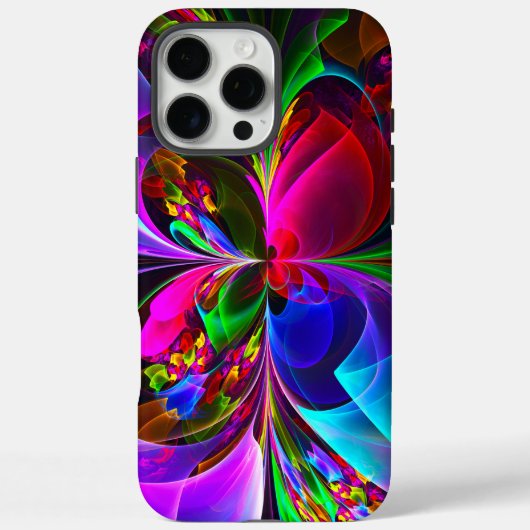 Modernes Abstraktes Blumenmuster Red Blue #12 Case-Mate iPhone Hülle (Rückseite)