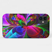 Modernes Abstraktes Blumenmuster Red Blue #12 Case-Mate iPhone Hülle (Rückseite (Horizontal))