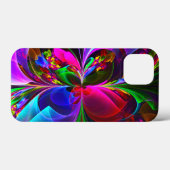 Modernes Abstraktes Blumenmuster Red Blue #12 Case-Mate iPhone Hülle (Rückseite (Horizontal))