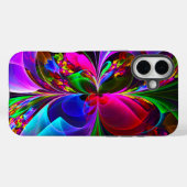 Modernes Abstraktes Blumenmuster Red Blue #12 Case-Mate iPhone Hülle (Rückseite (Horizontal))