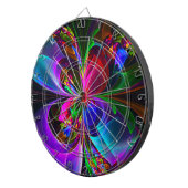 Modernes Abstraktes Blumenmuster Red Blue #12 Dartscheibe (Vorderseite rechts)