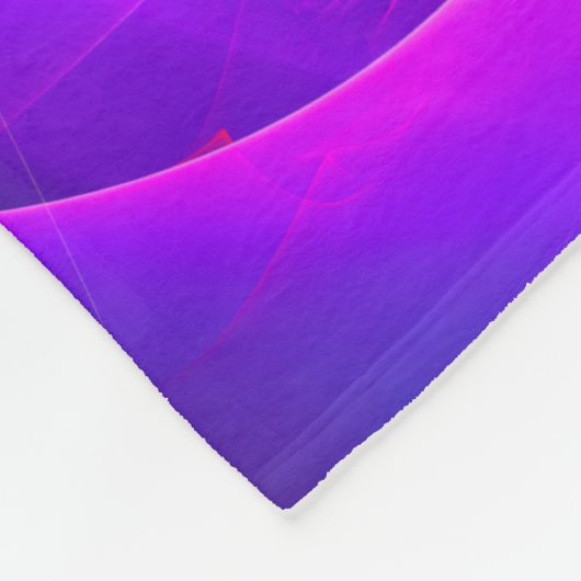 Modernes Abstraktes Blumenmuster Red Blue #12 Fleecedecke (Ecke)