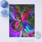 Modernes Abstraktes Blumenmuster Red Blue #12 Flyer (Einzeln)