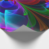 Modernes Abstraktes Blumenmuster Red Blue #12 Geschenkpapier (Ecke)