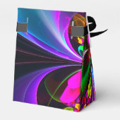 Modernes Abstraktes Blumenmuster Red Blue #12 Geschenkschachtel (Rückseite)