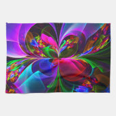 Modernes Abstraktes Blumenmuster Red Blue #12 Geschirrtuch (Horizontal)