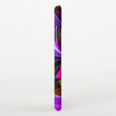 Modernes Abstraktes Blumenmuster Red Blue #12 iPhone Hülle (Rechte Seite)