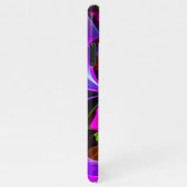 Modernes Abstraktes Blumenmuster Red Blue #12 iPhone Hülle (Rechte Seite)