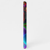 Modernes Abstraktes Blumenmuster Red Blue #12 iPhone Hülle (Linke Seite)