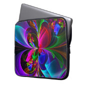 Modernes Abstraktes Blumenmuster Red Blue #12 Laptopschutzhülle (Vorderseite Links)