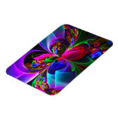 Modernes Abstraktes Blumenmuster Red Blue #12 Magnet (Linke Seite)