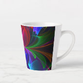 Modernes Abstraktes Blumenmuster Red Blue #12 Milchtasse (Rechts)