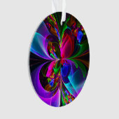 Modernes Abstraktes Blumenmuster Red Blue #12 Ornament (Vorderseite)