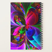 Modernes Abstraktes Blumenmuster Red Blue #12 Planer (Rückseite)