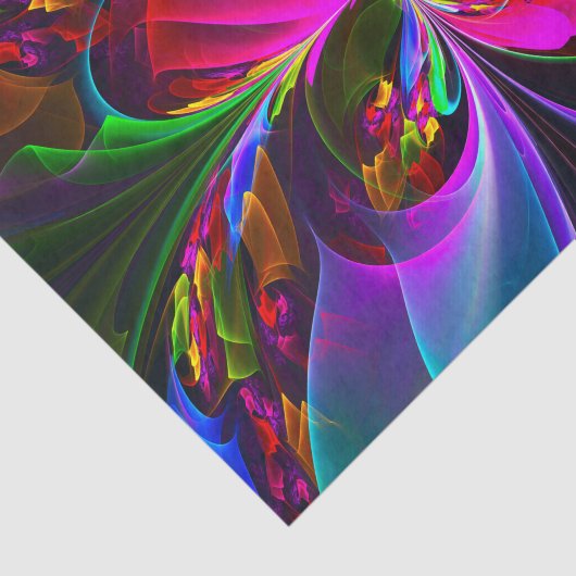 Modernes Abstraktes Blumenmuster Red Blue #12 Seidenpapier (Ausschnitt)