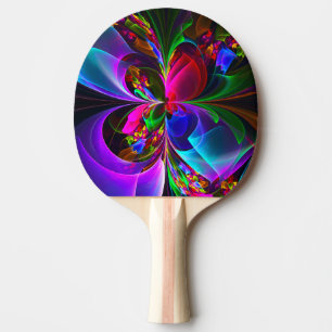 Modernes Abstraktes Blumenmuster Red Blue #12 Tischtennis Schläger