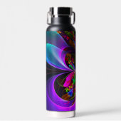 Modernes Abstraktes Blumenmuster Red Blue #12 Trinkflasche (Vorne)