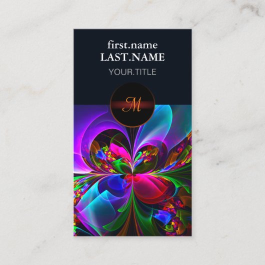 Modernes Abstraktes Blumenmuster Red Blue #12 Visitenkarte (Vorderseite)